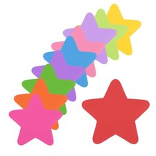 60Packs Star Cutouts Paper Bulletin Board Decoration Multi-Color 3.4"x3.4"