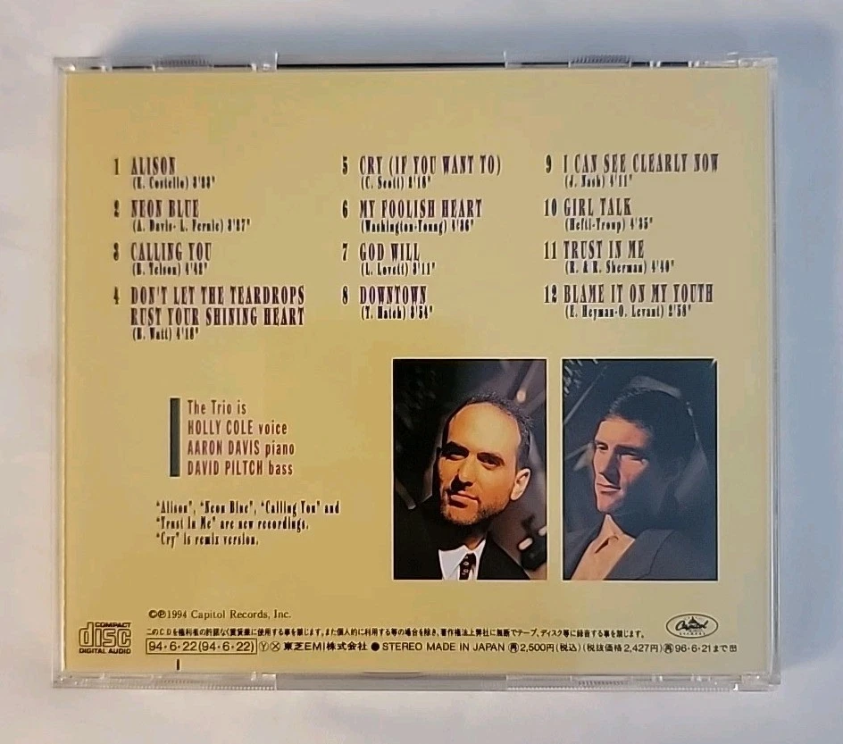 HOLLY COLE TRIO Japan 1994 NM CD YESTERDAY & TODAY Foto 2 de 4