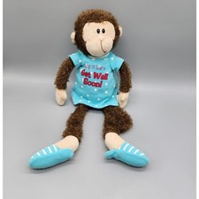 First Main Mendin Monkey Plush Get Well Soon 14" Hospital Stuffed Animal Toy