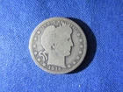1-1916-D BARBER HEAD 90%  SILVER QUARTER   - RAW GRADED  ABOUT GOOD to GOOD