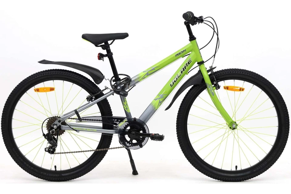 Volare Rocky Kinderfahrrad - 24 Zoll - Grün - 7-Gang für Jungen