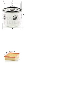 MANN-FILTER Inspektionspaket Filtersatz M Anschraubfilter Filtereinsatz für CB7