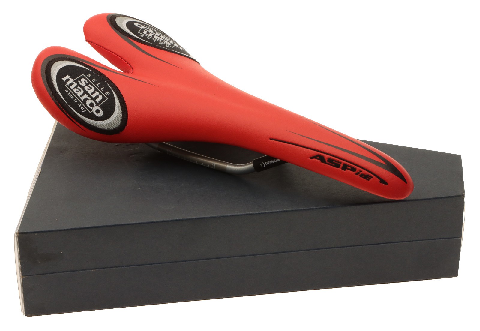 Selle San Marco Aspide Saddle Titanium Rails Red 2004 NIB NOS NEW 25090₽