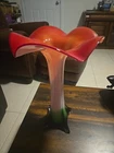 Vintage Murano Cased Jack in The Pulpit Flower 15" Cased Art Glass Vase 60's