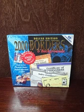 2000 Borders & Backgrounds Deluxe Edition PC CD-ROM Windows 98 XP Compatible