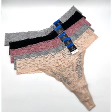 I.N.C. INTERNATIONAL CONCEPTS WOMENS LACE THONG UNDERWEAR MULTI COLOR 5 PACK XL