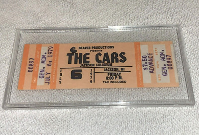 THE CARS 1979 VINTAGE UNUSED CONCERT GIG TICKET RIC OCASEK BENJAMIN ORR Ephemera