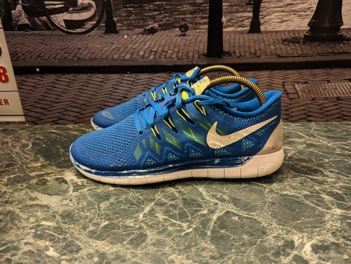 Nike Free 5.0 Militar Azul y Medio Azul Marino Hombres Entrenadores Reino Unido Talla 8.5 EU 43 - Imagen 2 de 10