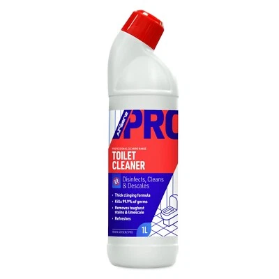 AIRSENZ Professional Toilet Cleaner Disinfects Cleans Descales 1L Thick Formula