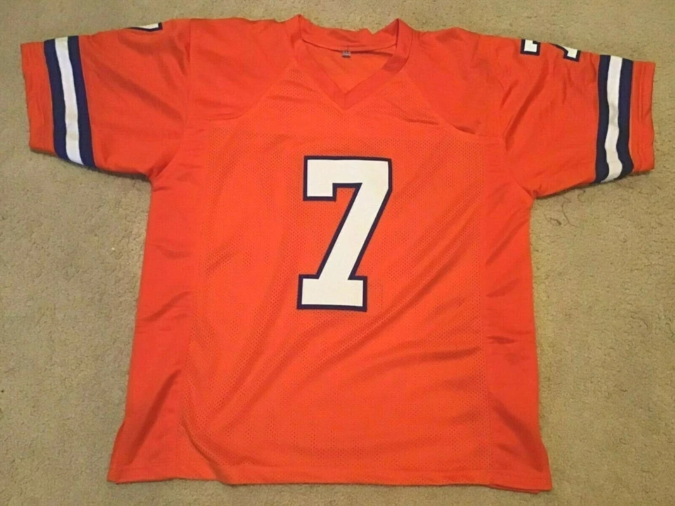 Jersey John Elway SIN FIRMAR PERSONALIZADO Cosido Naranja o Blanco M a 2XL Foto 2 de 4