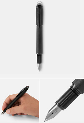 $1275 MSRP - Montblanc Starwalker Saw Black Cosmos 129292 Fine NIB Metal body