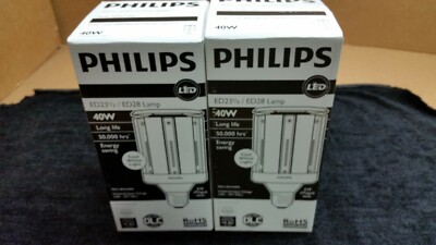 Philips LED ED23½/ED28 Lamp 40W Bright White Light 120-277 VAC E39 Mogul Base