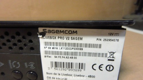 SAGECOM LIVEBOX PRO V2 SAGEM-ROUTEUR sans fil 300 Mb/s - bloc d'alimentation exclu - Photo 4/4