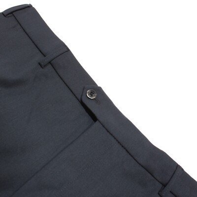 Meyer NWT Dress Pants Size 28 Stocky 42 US Bonn In Solid Blue Wool Blend