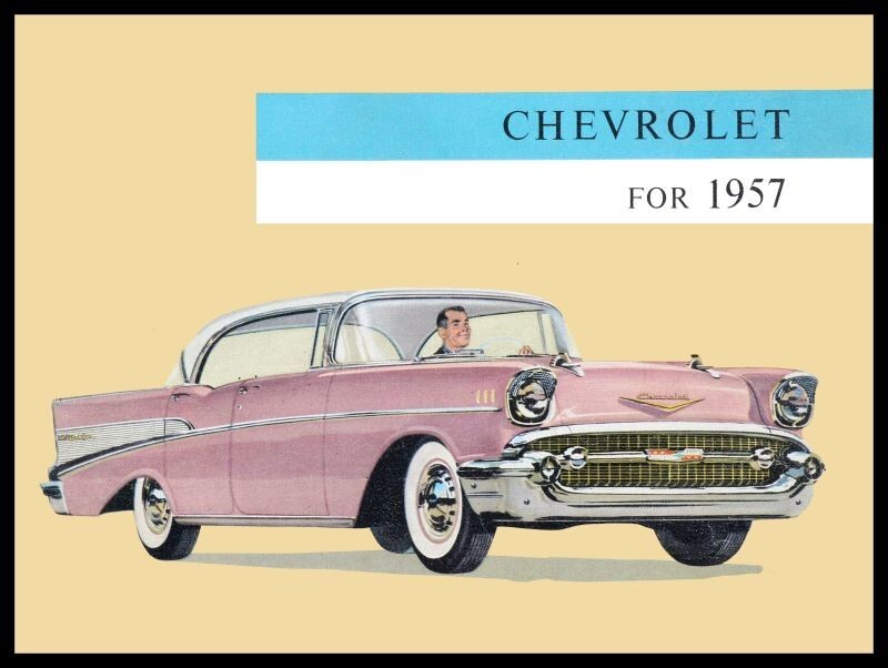 Chevrolet for 1957, 4 Door Bel Air NEW METAL SIGN: 9x12" Free Shipping