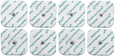 TENS Electrode Pads 5x5cm with 3.5mm Stud Connection (8 PCS) By Healthcare World