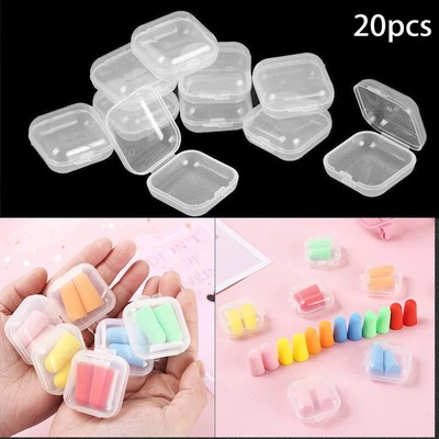 20 St??ck Mini Clear Plastic Small Box Container Schmuck Ohrst?psel Lagerung