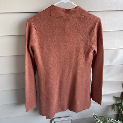 41 Hawthorn Women's Leena Open Drape Orange Spice Cashmere Sweater - Main Image