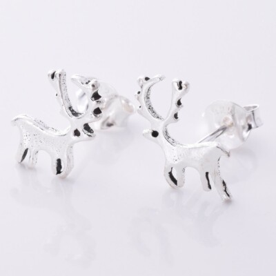 Nagelneue 925 Sterling Silber Rentier Ohrringe