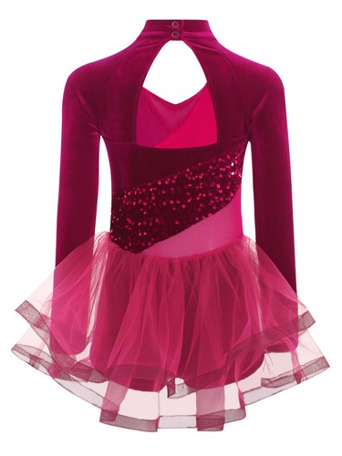 Kids Girls Costume Built-in Shorts Dancewear Birthday Party Dress Sparkling - Picture 49 of 57