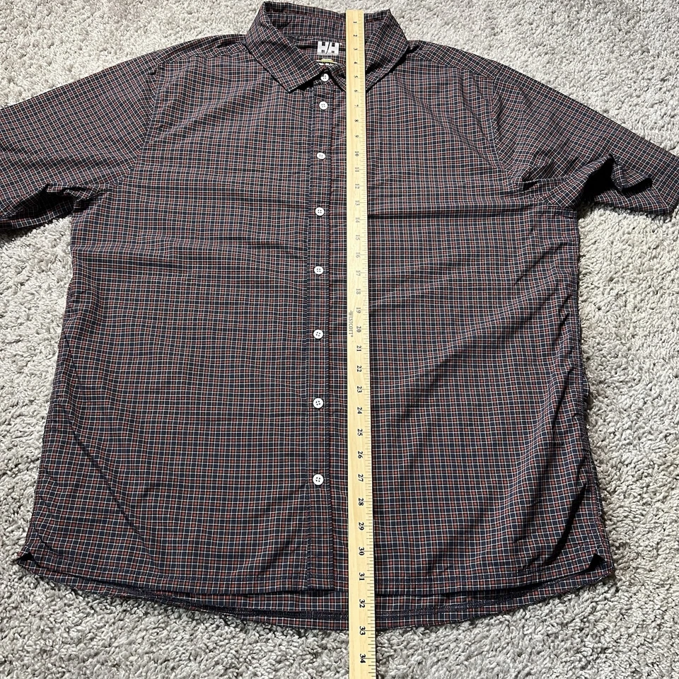 Рубашка мужская Helly Hanson 2XL нейлон эластичная функциональная для рыбалки походов синяя оранжевая - Изображение 3 из 4