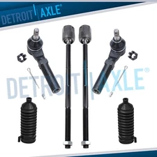 Front Inner Outer Tie Rod Ends w/ Rack Boots Kit for 1994 - 2004 Ford Mustang
