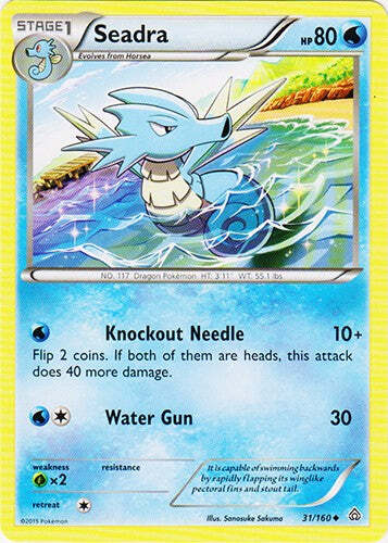Seadra 31/160 - Uncommon Pokemon XY Primal Clash Card