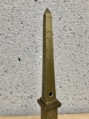 Grand Tour Bronze Luxor Obelisk Thermometer, Place de la Concorde, Paris 1836 - Picture 3 of 12