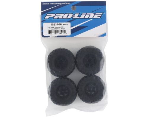 Pro-Line 1/24 Interco Super Swamper 1.0 Pre-Mounted Tires 4 Black Medium Holcomb - Picture 3 of 5