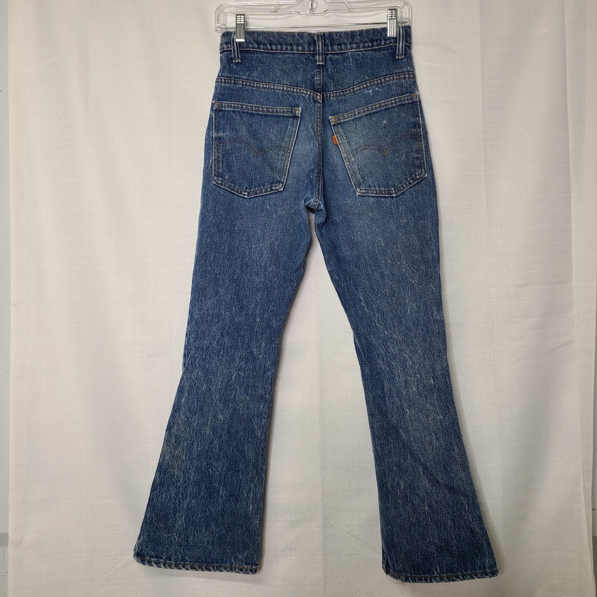 【sale!!!】⑨00s USA製 LEVIS 646ベルボトム W31L33 70s Vtg Mens Levis 646 Flare Jeans 33 Bell Bottoms Orange