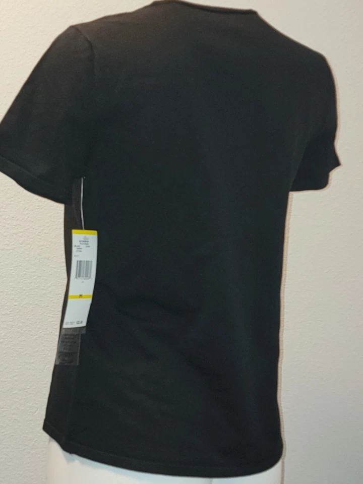 Camisa feminina Jones New York tamanho M preta de algodão manga curta - Imagem 4 de 4