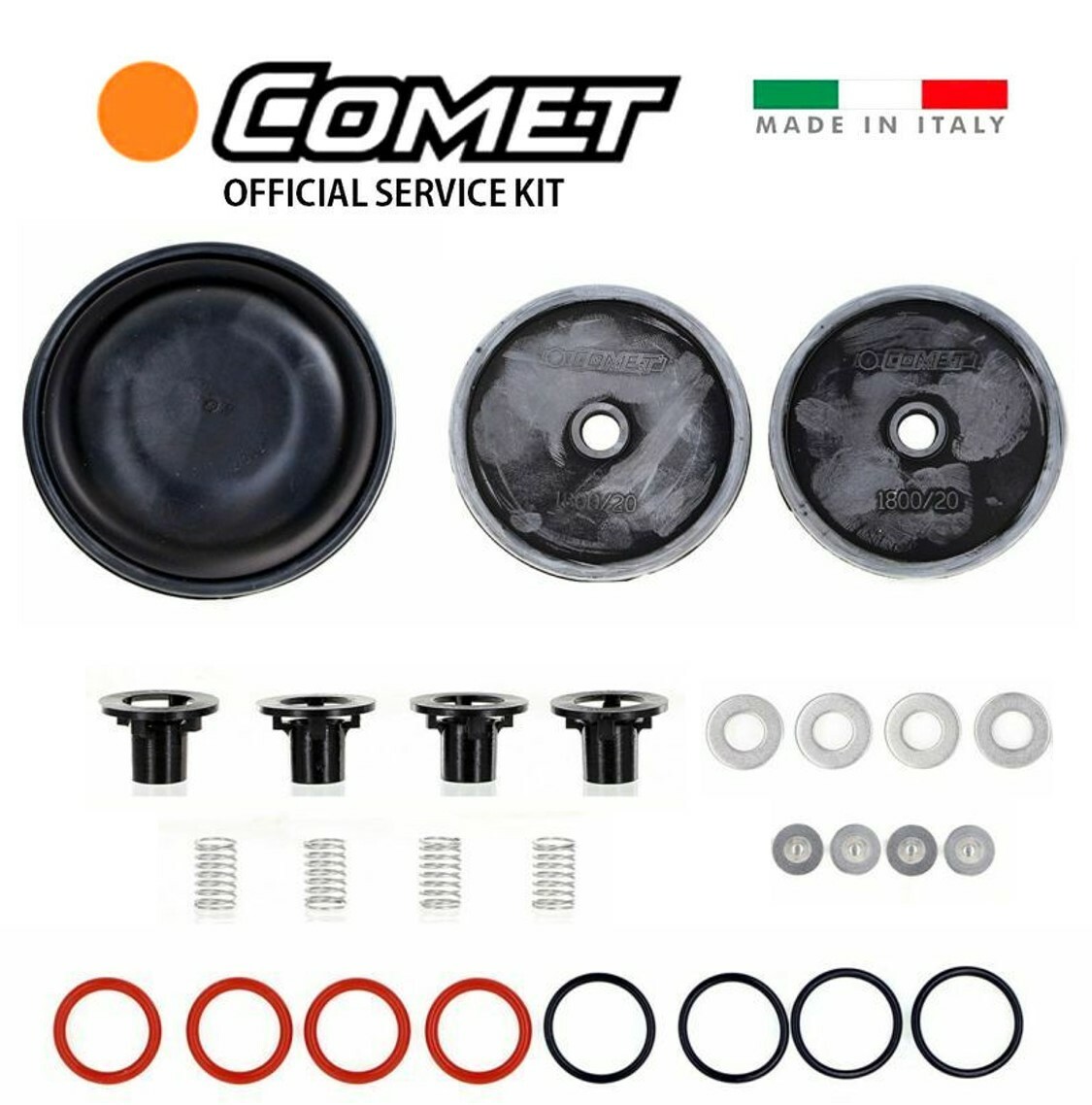 Comet 5026.0347 Repair Kit For MC25 Diaphragm Pump - Diaphragms & Valve Assemblies
