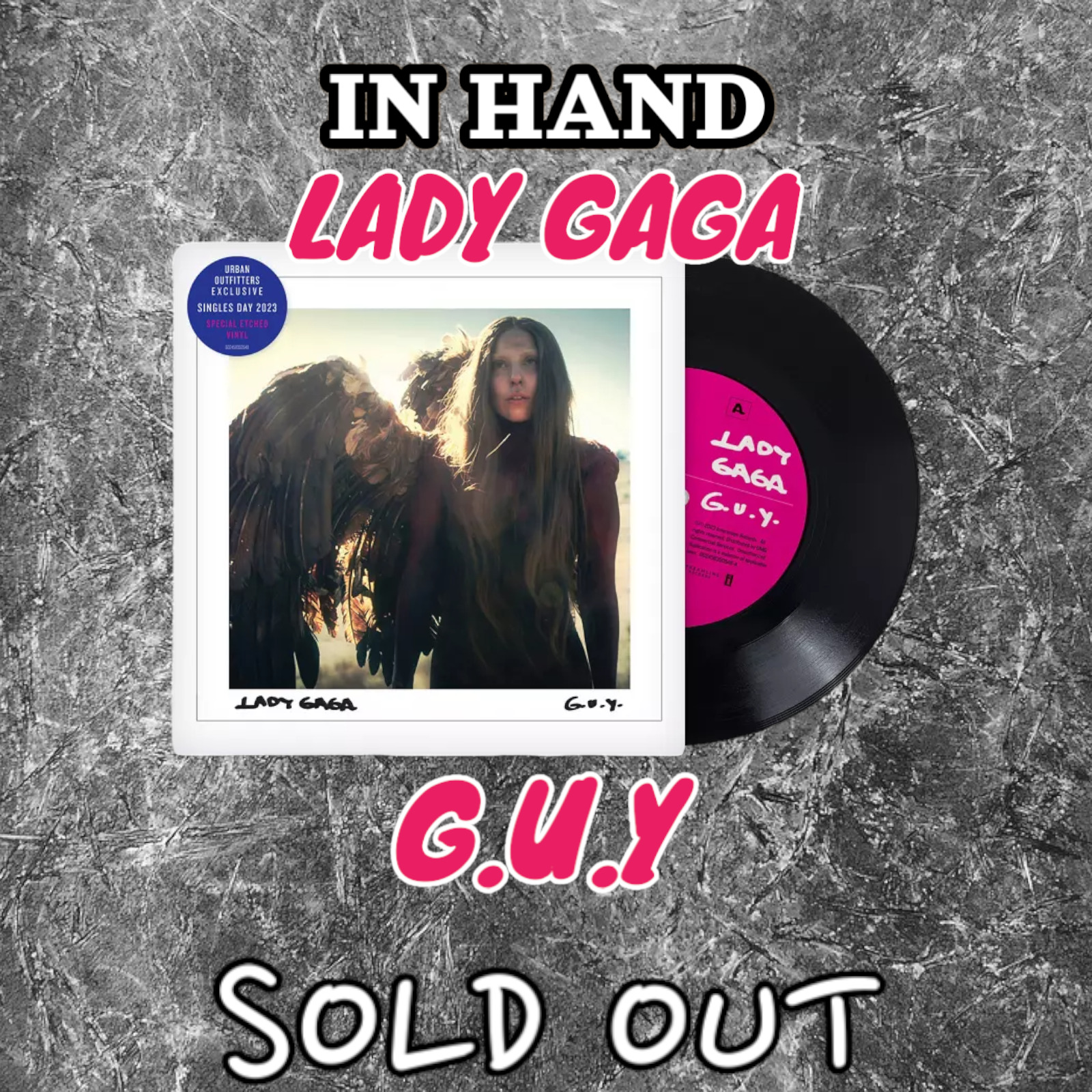Lady Gaga G.U.Y Vinyl 7” Single LP Urban Outfitters Exclusive SOLD OUT - IN HAND