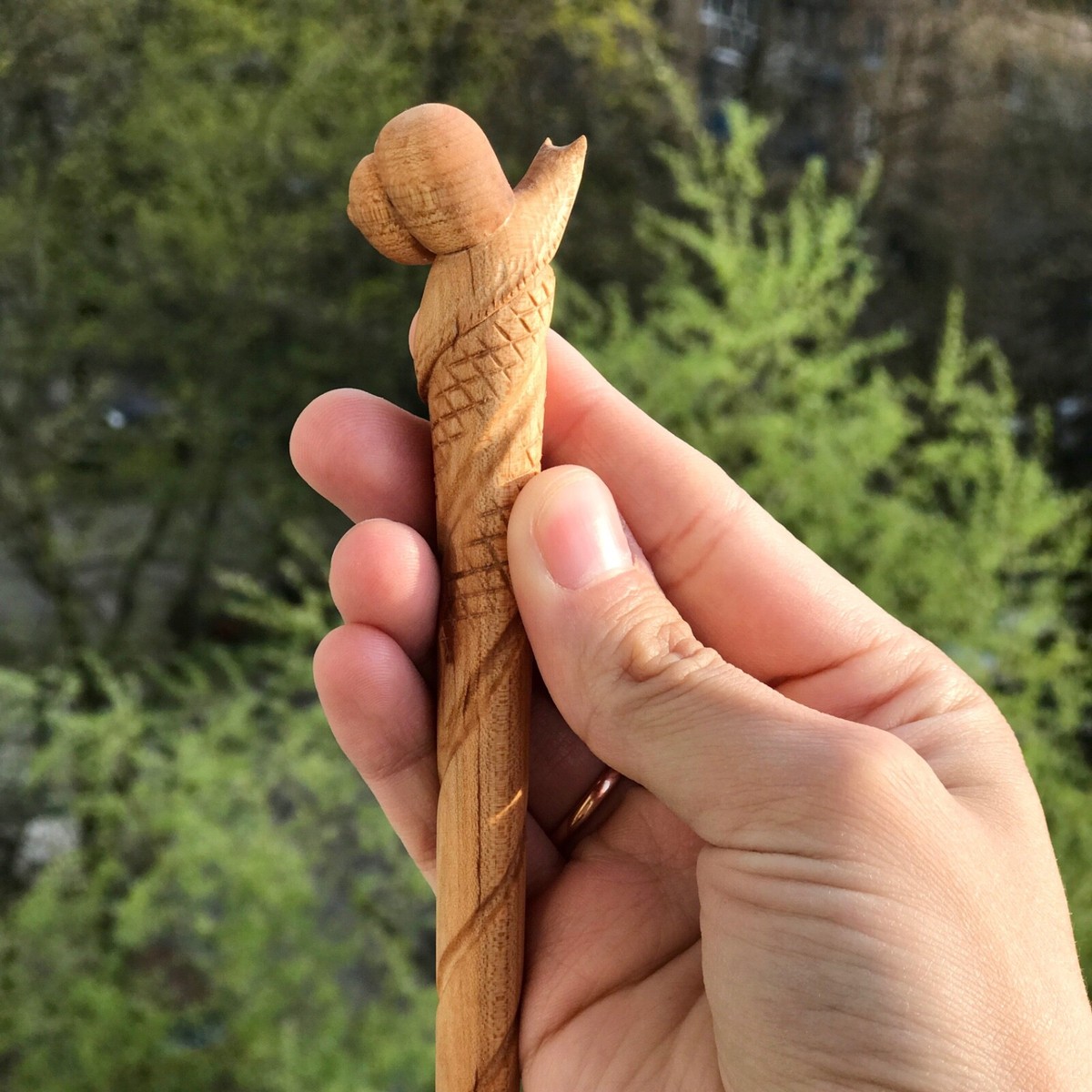 Carved Wooden Hair stick Snail Hair clip Hair pin Hair 