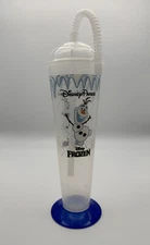 Disney Parks Frozen Olaf 20oz Sipper Beverage Cup & Straw
