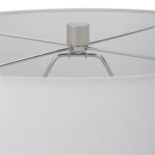 Uttermost Albany Handcrafted Farmhouse Ceramic and Iron Table Lamp in White - Picture 5 of 8