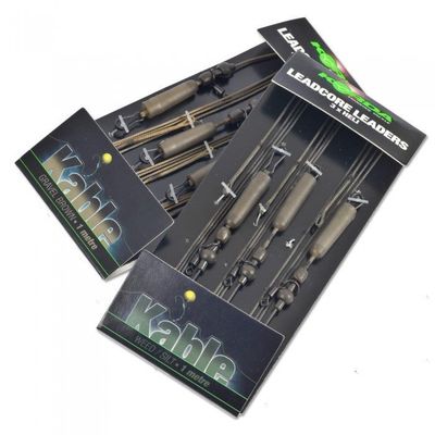 Korda Dark Materia Ready Leadcore Leeder 1m – Heli / Chod Rig Per Carpe – Pacco Da 3