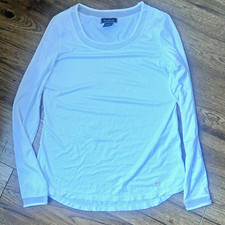 GOLFTINI long sleeve woman top, size XS, white with mesh, premium golf clothing