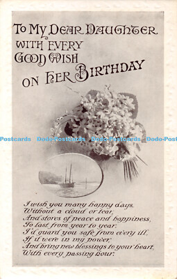 R361907 To My Dear Daughter with every Good Wish on her Birthday I wish you many
