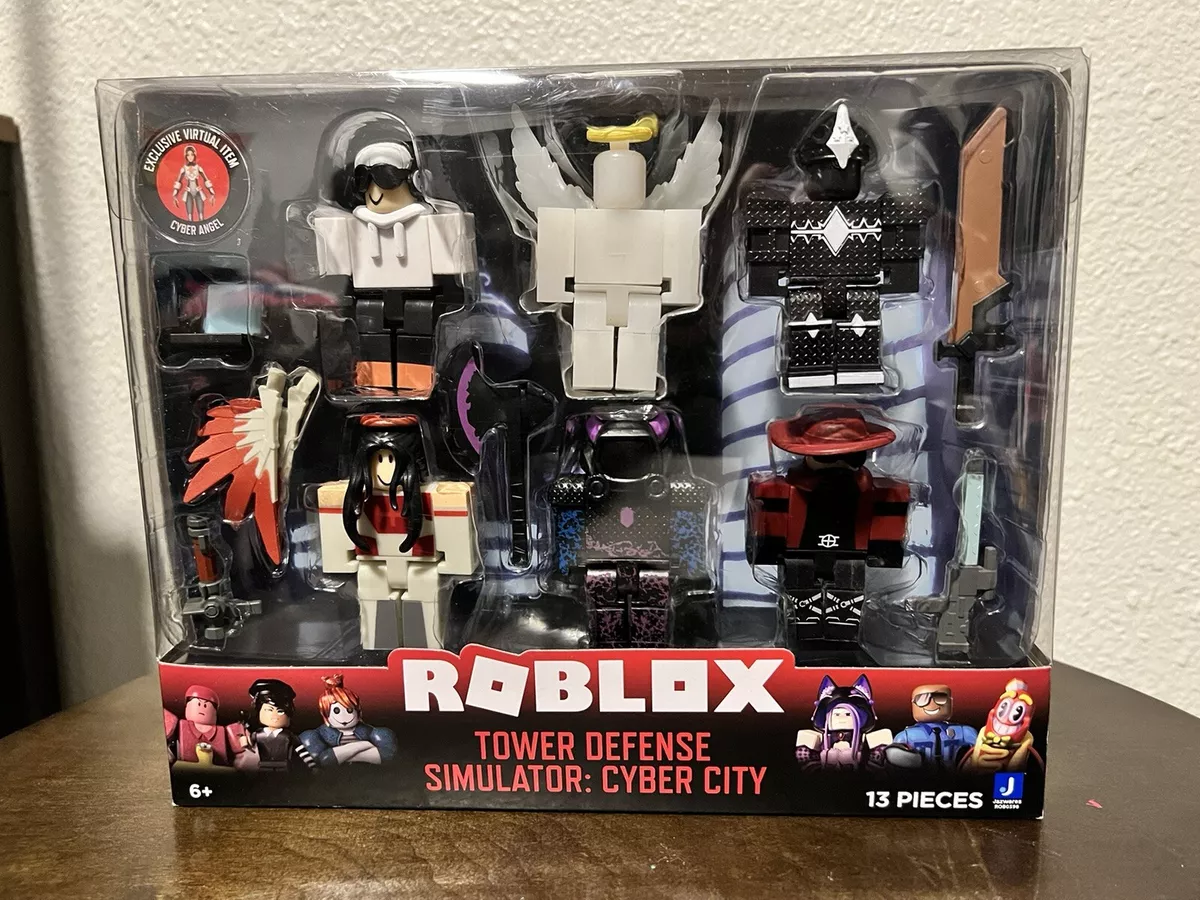 ROBLOX Action 6 Figures TOWER DEFENSE SIMULATOR CYBER Angel CITY Playset