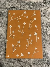 Denik Notebook Journal Embroidered Leather Ribbon Marker Lined 144 Pages Layflat