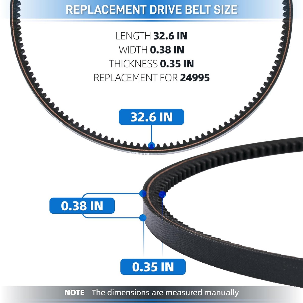 22773 Drive Belt Compatible With Earthquake 24598 29409