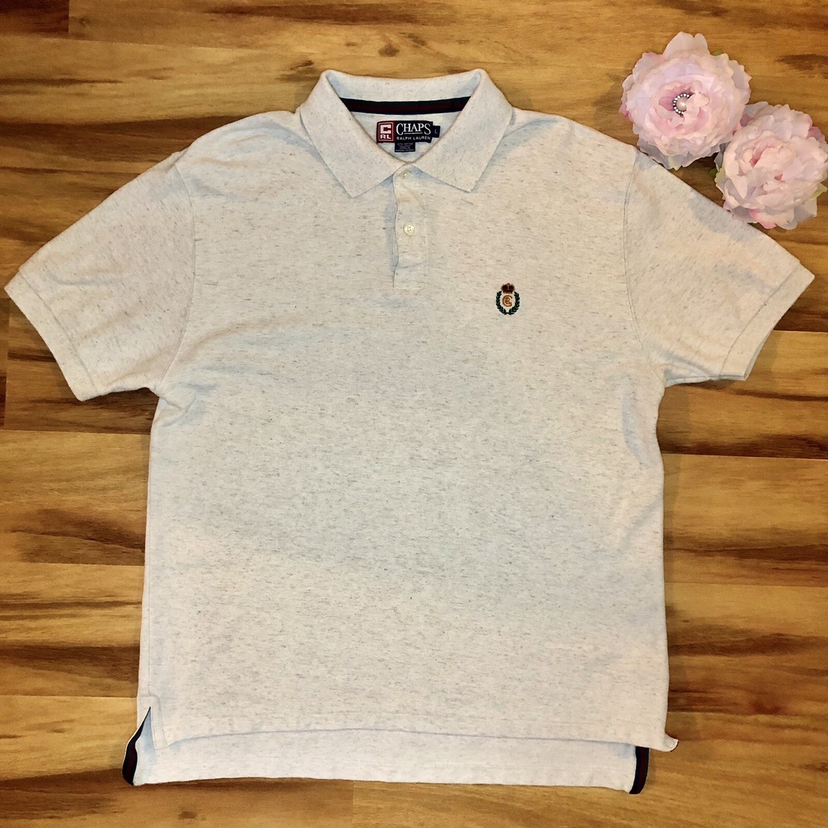 Chaps Ralph Lauren Men's Polo Large Light Beige/Cream color | eBay