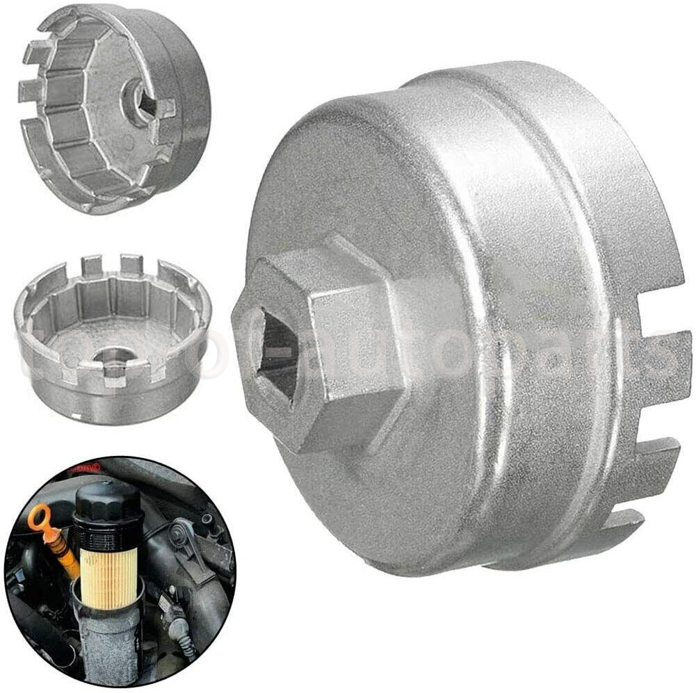 64mm 14-Flute Oil Filter Cap Wrench for Toyota Lexus 2.5L-5.7L Engine Removal Tool