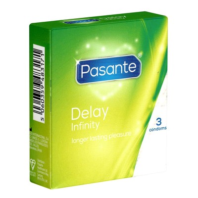 Frei Haus: Pasante Infinity (Delay) 3 aktverlängernde Kondome mit Lidokain