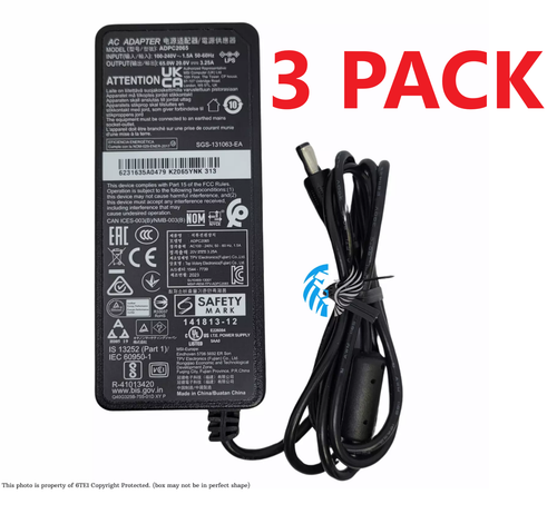 3 PACK AC Adapter ADPC2065 65W 20V 3.25A Power Supply for Monitors (Original)™ - 第 1/9 張圖片