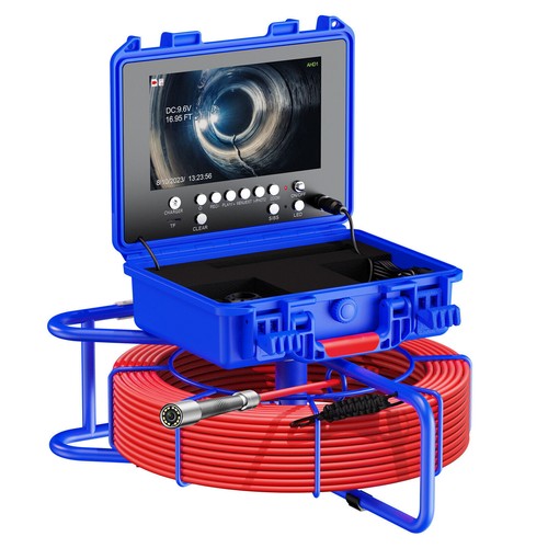 Sewer Camera 164ft Pipe Inspection Camera 512hz Self-leveling w/ Meter Counter - Picture 12 of 21