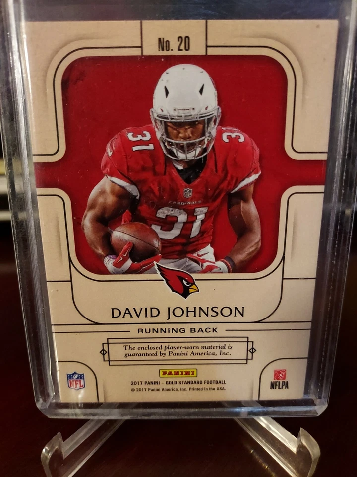 2017 Panini Gold Standard Gold Rush Relics #28/49 David Johnson #20 - Image 3 of 3