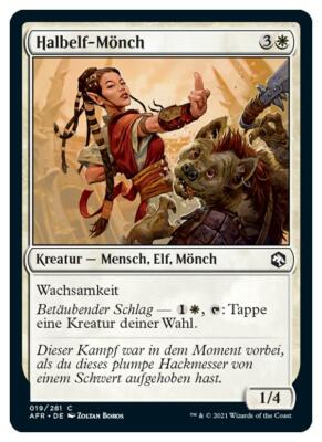 Magic the Gathering - Halbelf-Mönch #019 AFR - DE NM MtG