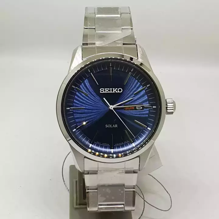 Seiko Solar Mens Analog Business Silver Band SNE525P1 US 4 eBay